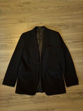 Chaps Black Two-Button Sport Coat Blazer